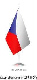 Flag of Czech Republic. Flagstaff of Czech Republic on white background.
Vector flag of Czech Republic on white background. Flagstaff of Czech Republic - vector illustration.