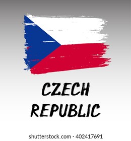 Flag Of Czech Republic  - Grunge