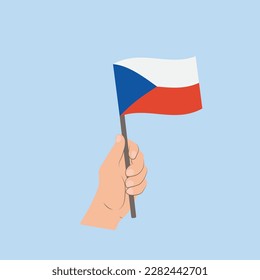 Bandera de la República Checa, pabellón de mano