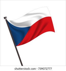 Flag of Czech Republic. Czech Republic Icon vector illustration,National flag for country of Czech Republic isolated, banner vector illustration. Vector illustration eps10.
