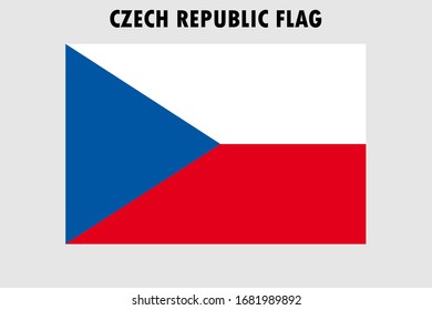 Bandera de la República Checa.Ilustración vectorial aislada.