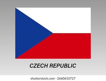 Bandera de la República Checa. Bandera nacional de la República Checa. Ilustración vectorial.