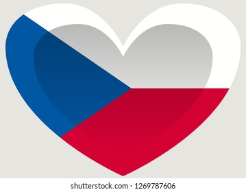 Flag of the Czech Republic. Official state symbol. Correct size, shape and color. Blue triangle and two bands - white and red. Symbol for political maps and articles.