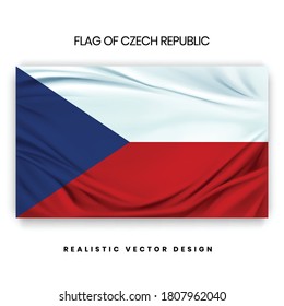 Flag of Czech Republic - Realistic Vector Design
