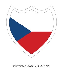 Flag of the Czech Republic in shape. 