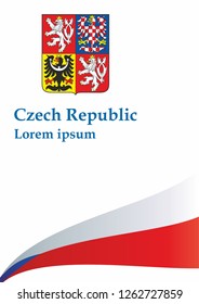 Flag of the Czech Republic, Czech Republic. Template for award design, an official document with the flag of of the Czech Republic. Bright, colorful vector illustration.