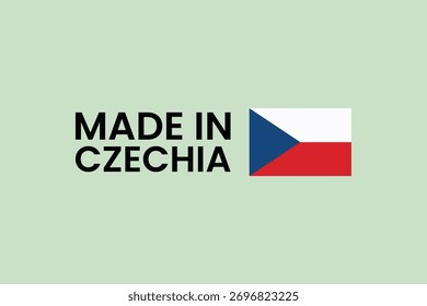 Bandera De República Checa Con Texto Hecho En Ilustración vectorial Checa.