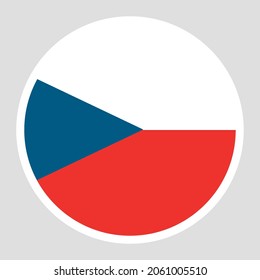 Indicador de la ilustración vectorial de la República Checa. Iconos planos redondos.
