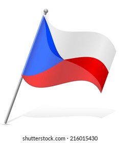 flag of Czech Republic vector illustration isolated on white background