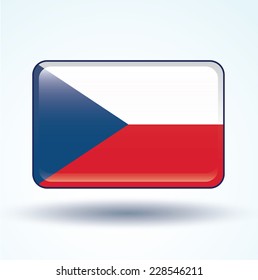 Flag of czech republic, vector illustration