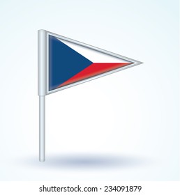 Flag of czech republic, vector illustration