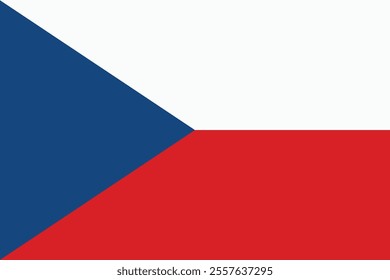 Flag of Czech Republic Vector illustration.