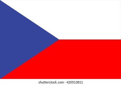 Flag of the Czech Republic. Czech Republic Flag. Vector illustration