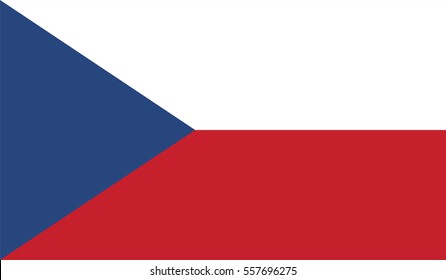 Flag of Czech Republic. Vector illustration.