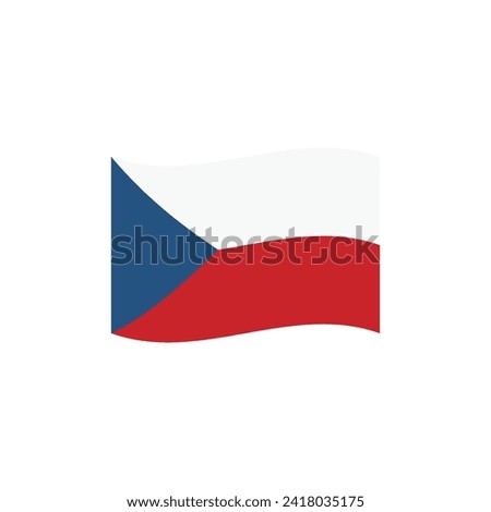 Flag of Czech Republic vector symbol