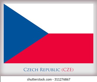 Flag of Czech Republic.Czech Republic flag vector.