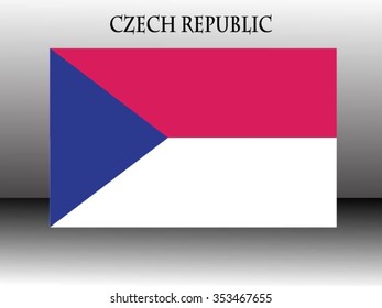 Flag of Czech Republic.Czech Republic flag vector illustration.
