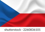 Flag of Czechia. Czechia flag illustration. Official colors and proportion correctly. Czech Republic background. Czech Republic flag.