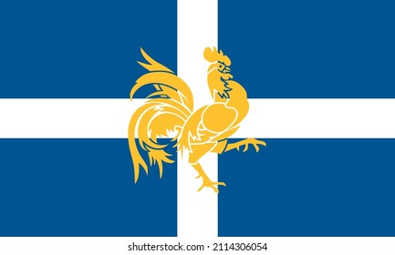 Flag of Dalles, Oregon, USA. 