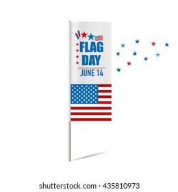 Flag day. 14 of June. Vector illustration.