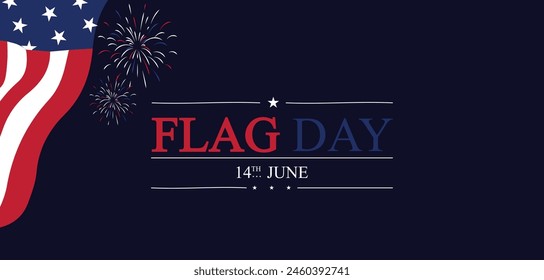 Flag Day Art 14th June Illustration Design to Remember