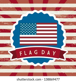 flag day background, united states. vector illustration