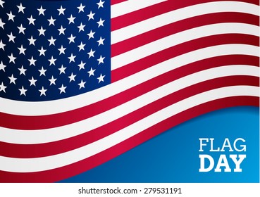 Flag day background usa vector