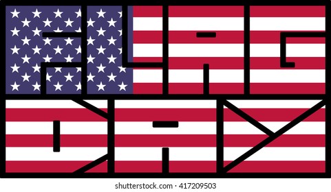 Flag day background usa vector
