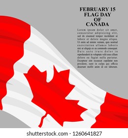 Flag Day of Canada vector illustration. Suitable for greeting card, poster and banner 