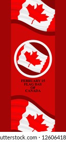 Flag Day of Canada vector illustration. Suitable for greeting card, poster and banner 