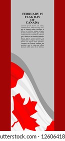 Flag Day of Canada vector illustration. Suitable for greeting card, poster and banner 