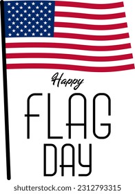 Flag Day comemorative vector art, june 14