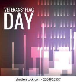 Día de la Bandera de los Veteranos. Diseño adecuado para carteles y pancartas de tarjetas de felicitación