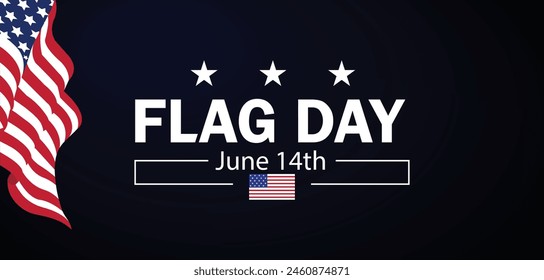 Flag Day Elegance Spectacular Illustration Design for June 14th