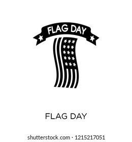 flag day icon. flag day symbol design from United states of america collection. Simple element vector illustration on white background.