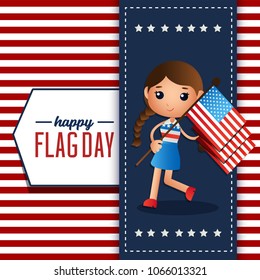 Flag Day Illustration