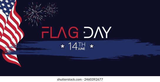 Flag Day Illustration Design for June 14th