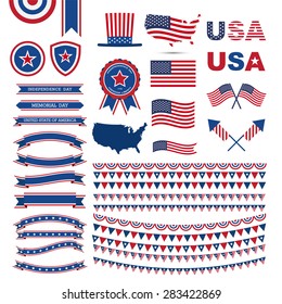 Flag Day, independence day design element, USA flag pattern element 