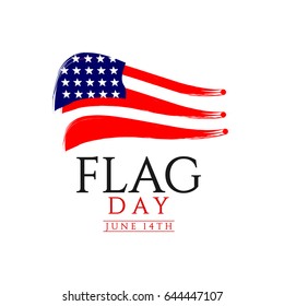 Flag Day Logo Vector Template