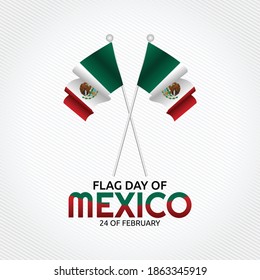 Tag der Flagge von Mexiko Vektorgrafik. Geeignet für Grußkarten, Poster und Banner.	