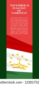 Flag Day of Tajikistan vector illustration. Suitable for greeting card, poster and banner.