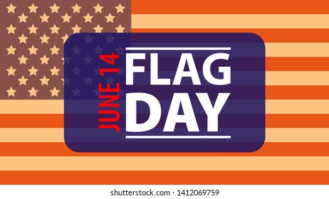 Flag Day in the United States of America, vector background.