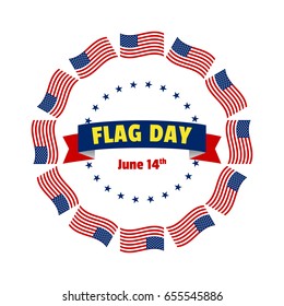 Flag Day of United States of America vector illustration background design. Creative concept for banners, posters and print.