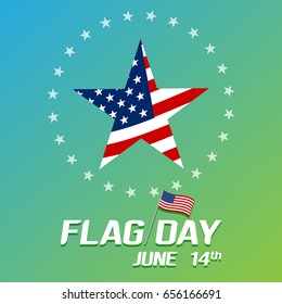 Flag Day of United States of America vector illustration background design. Creative concept for banners, posters and print.