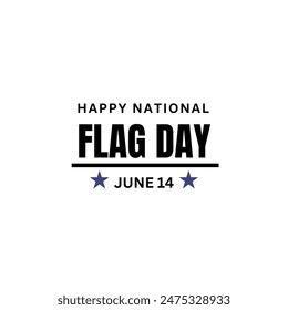 Flag Day In United States June 14 Background Vector Illustration. Happy Flag Day in the June 14 American, vector illustration, best for social media post template, greeting card,landscape orientation 