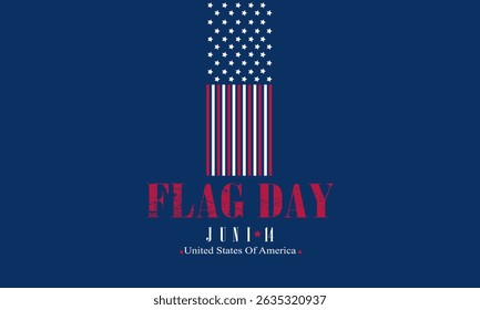 Dia Da Bandeira Nos Estados Unidos 14 De junho Ilustração Do Vetor De Fundo