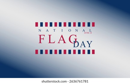 Flag Day In United States June 14 Background Vector Illustration