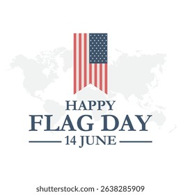 Flag Day In United States June 14. Flag Day background template. Vector illustration. Vector file, eps file.