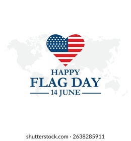Flag Day In United States June 14. Flag Day background template. Vector illustration. Vector file, eps file.