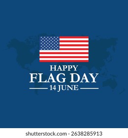 Flag Day In United States June 14. Flag Day background template. Vector illustration. Vector file, eps file.